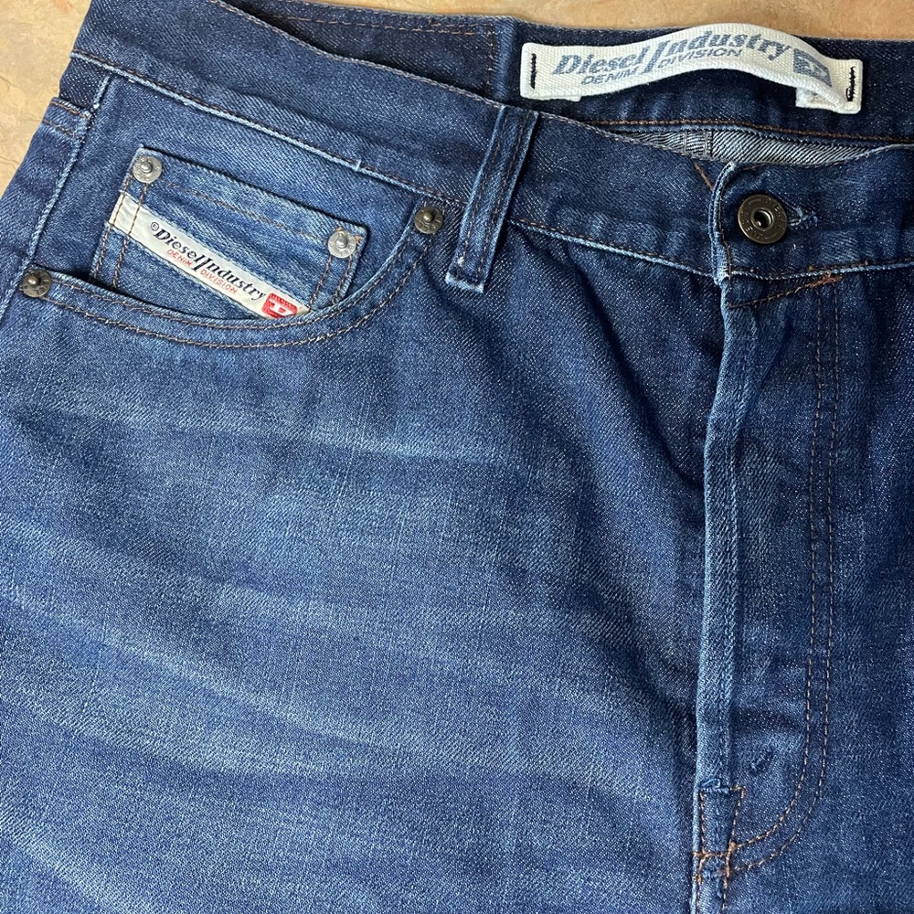 Diesel Indigo Men's Straight Jeans - Picture 4 of 16